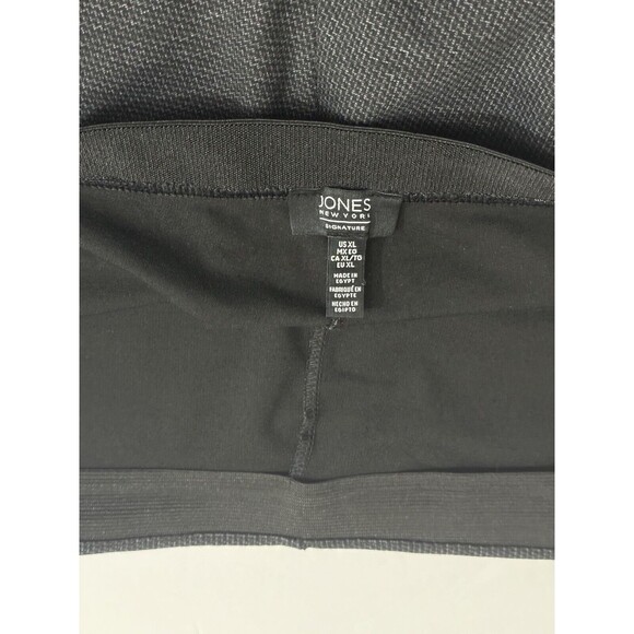 Jones New York Signature Pull On Slim Pants Black Stretch Knit - Picture 8 of 12